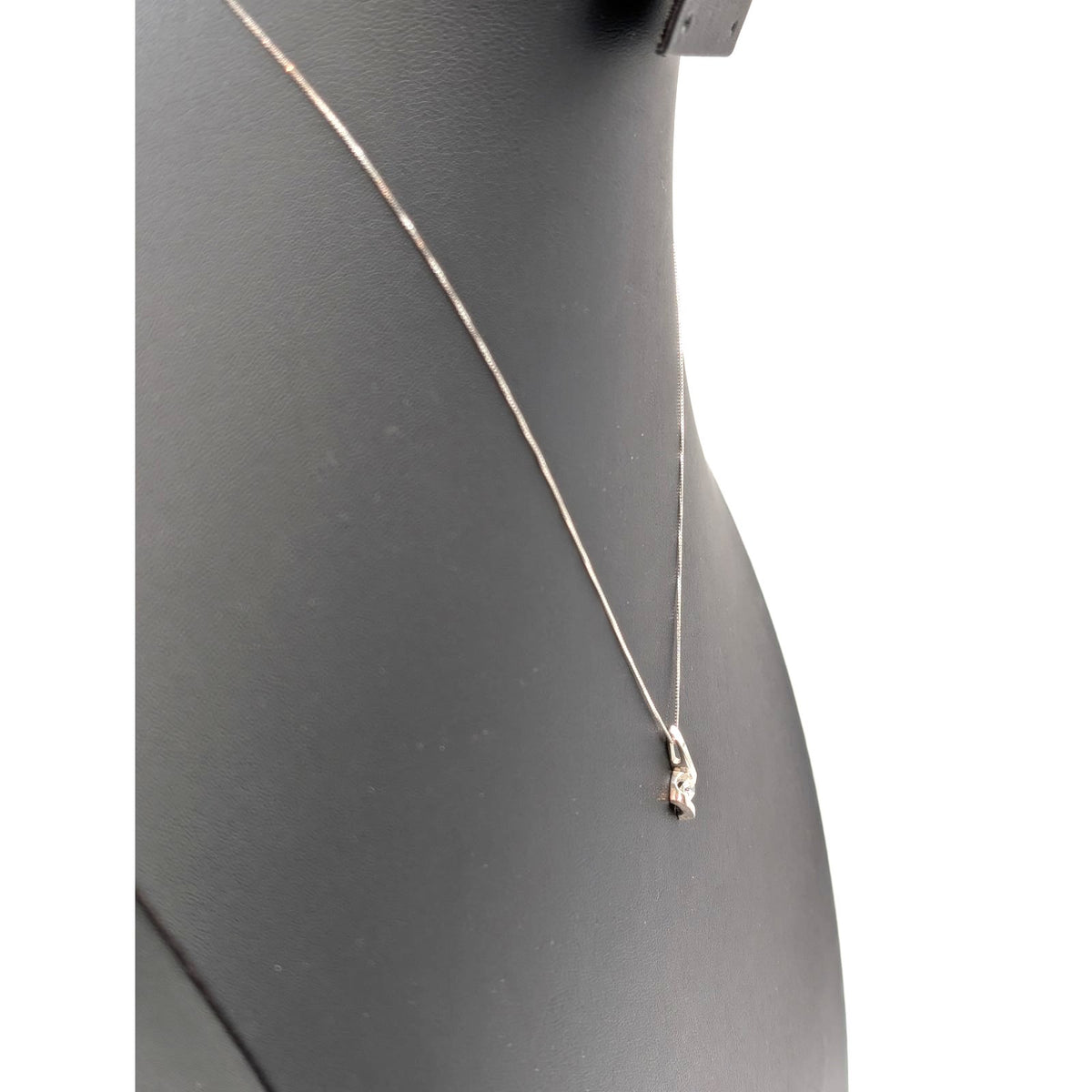 Sirena Collection 14K White Gold 1/4 ct Diamond Solitaire Pendant 19" Necklace