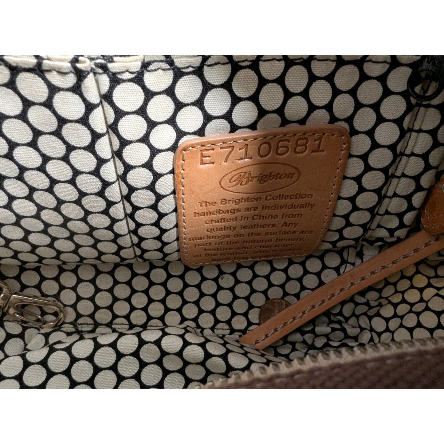 Brighton Brewster Nautical Striped Canvas Leather Handle Star Bottom Bag