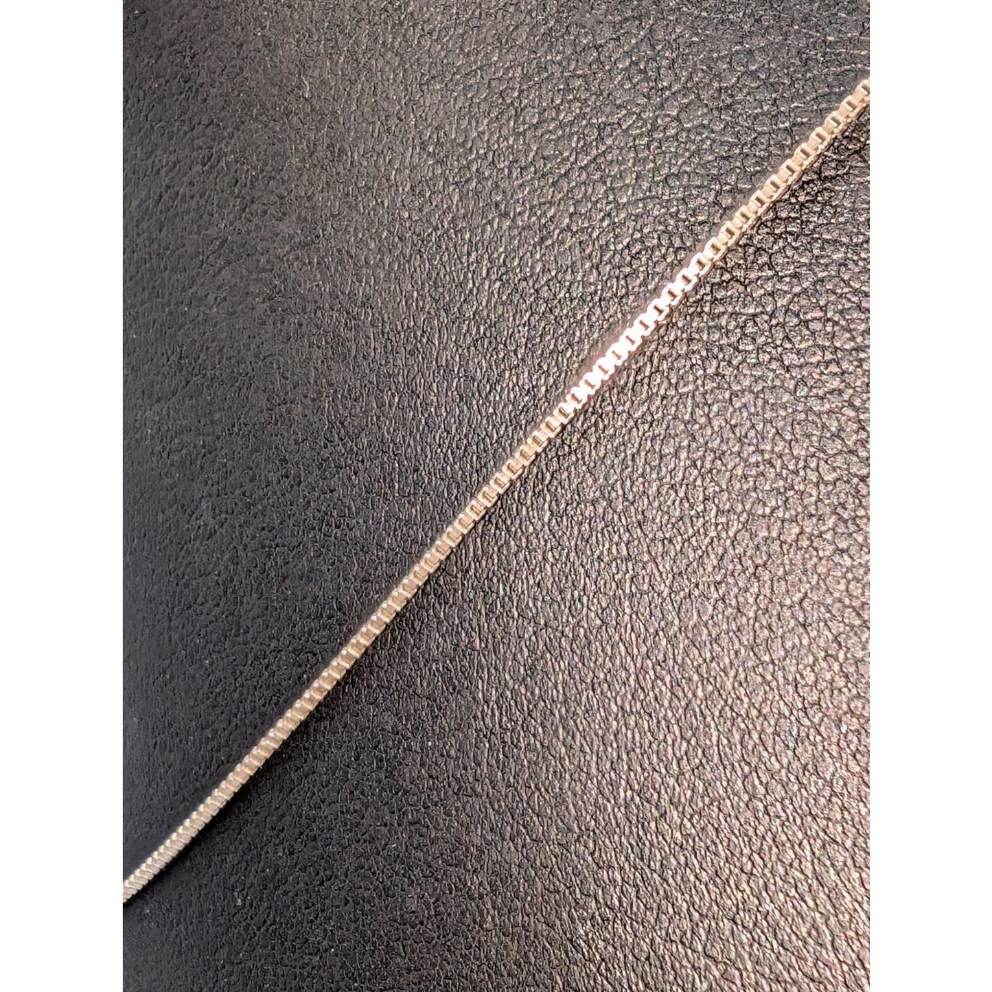 Vintage Sterling Silver Amethyst Cabochon Pendant Box Chain 16" Necklace