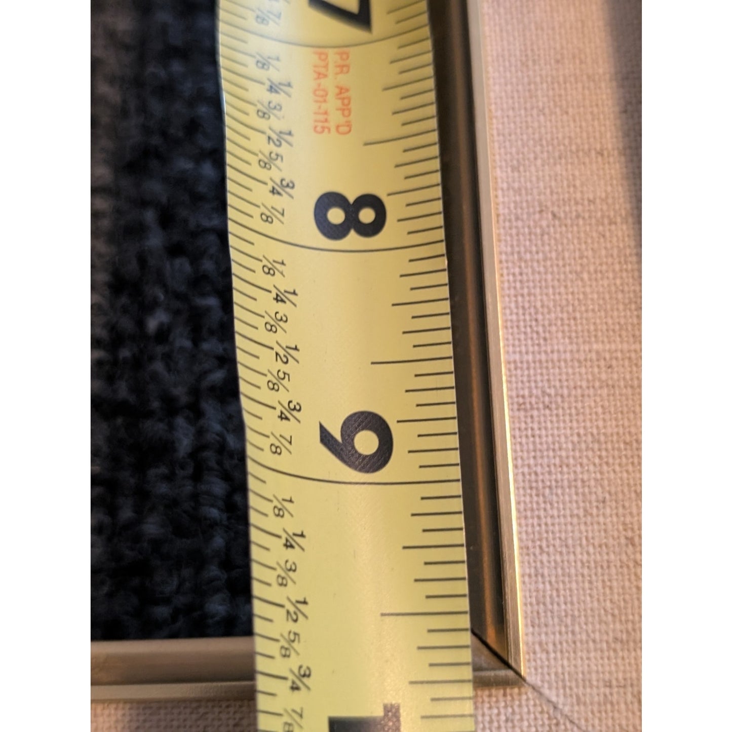 Vintage Gilt Bamboo Look Wood Frame W/ Canvas Border 8 X 10