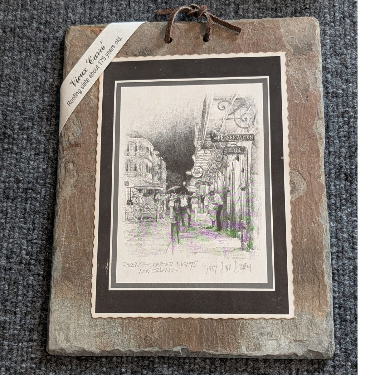 French Quarter New Orleans 175 Yr Old Roofing Slate Don Davey Signed 1987 Print