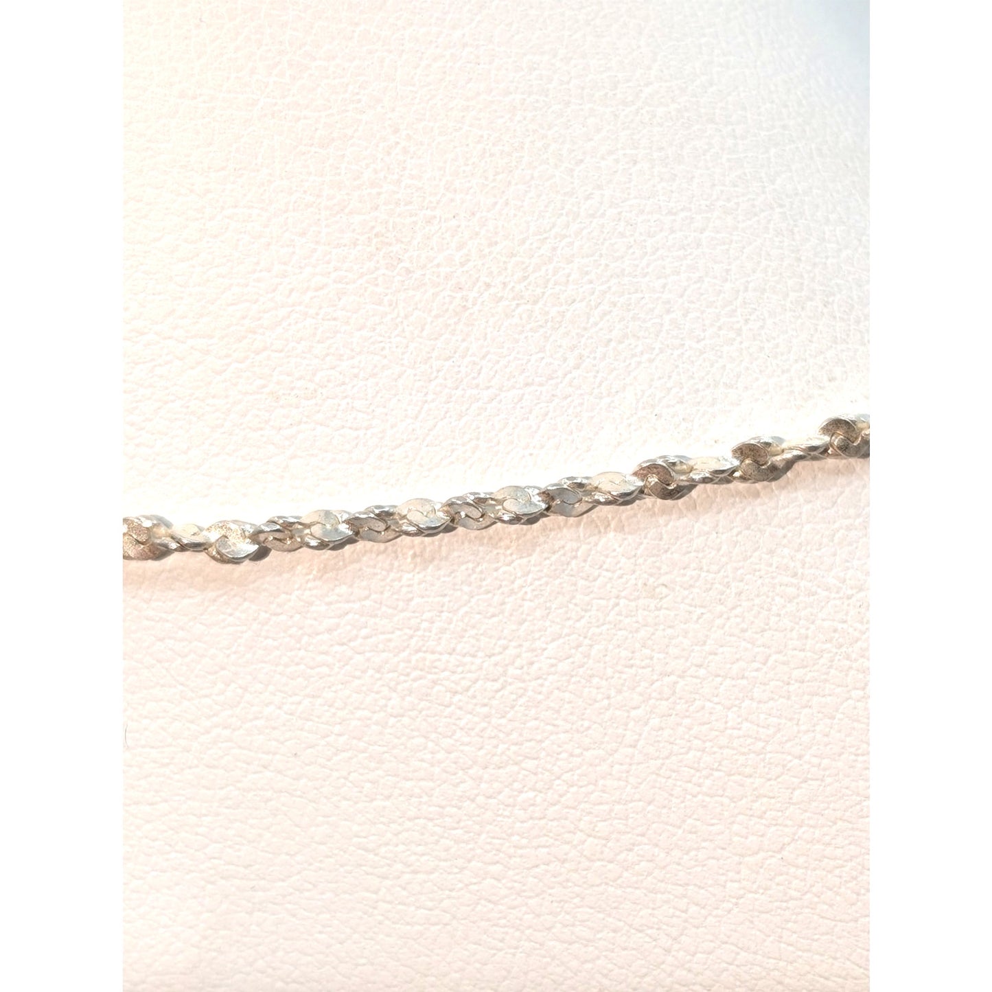 925 Sterling Silver Vintage Fancy Sparkle 18" Chain Necklace