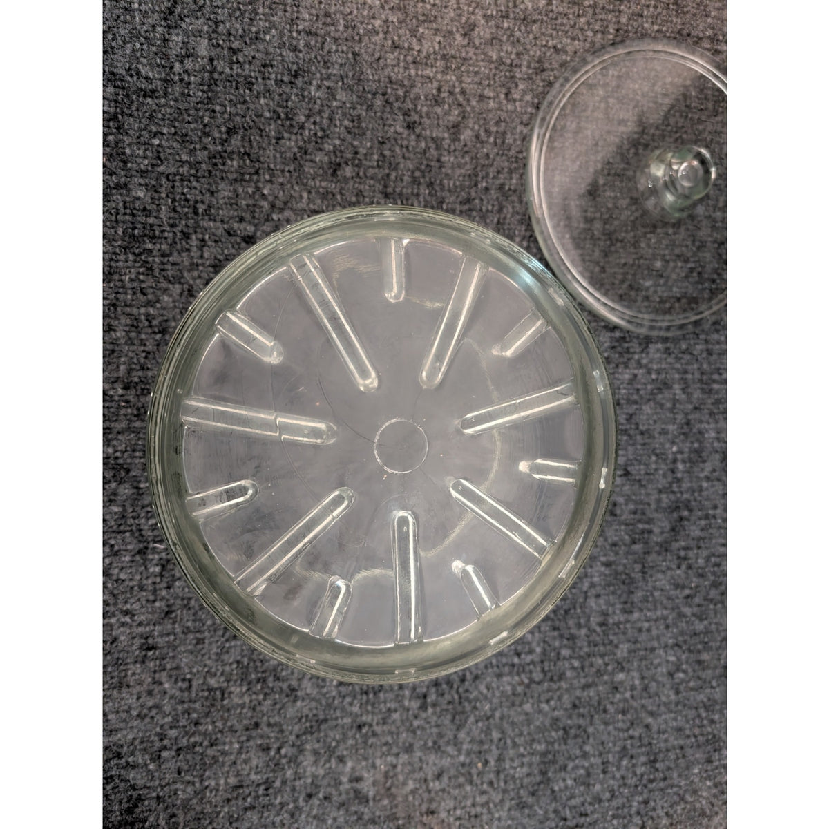 VTG Maytag Dairy Farms Heavy Green Glass Sanitary Cheese Preserver With Lid
