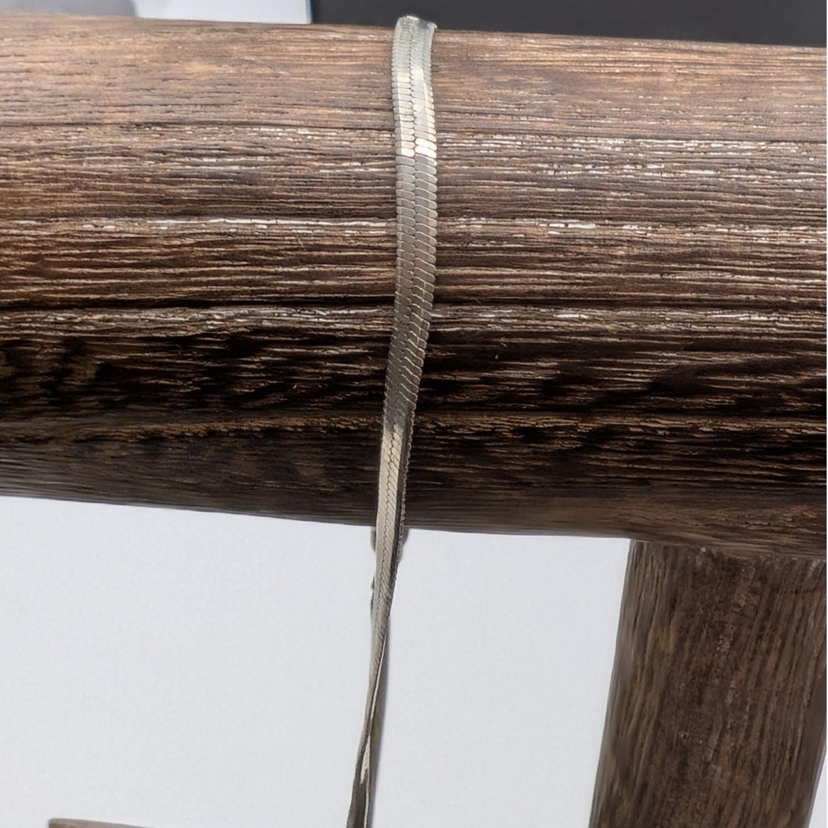Two Tone Stretch & Silver Tone Herringbone Ankle Bracelets