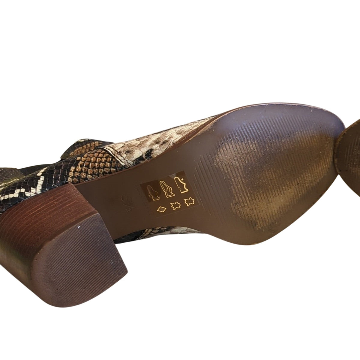 Madewell Style AA184 The Regan Boot in Snake Embossed Leather Women's Size 5.5
