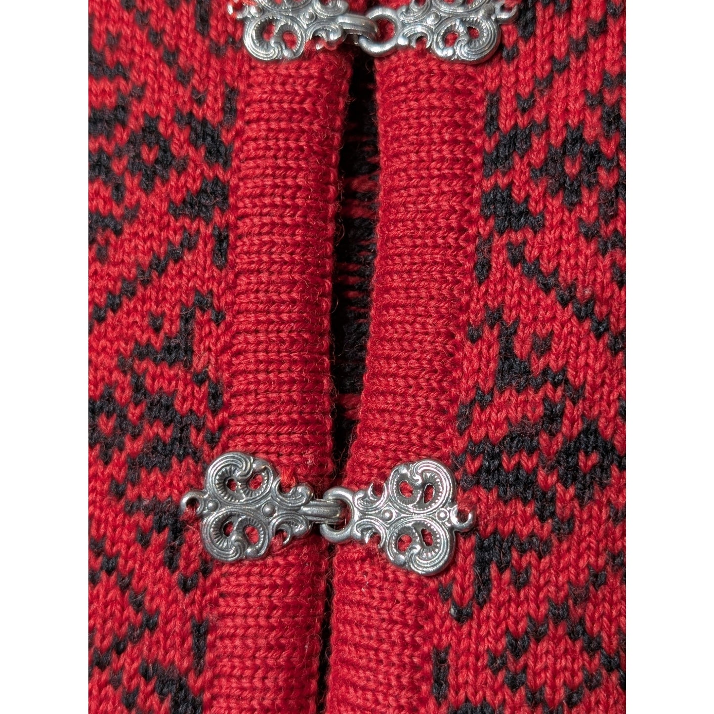 NORSKWEAR Nordic Red Wool Norwegian Cardigan Women's Size XS (Estimate)