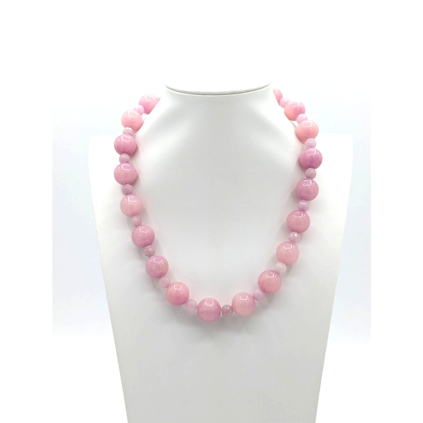Rose Quartz Stone Bead 18" Necklace