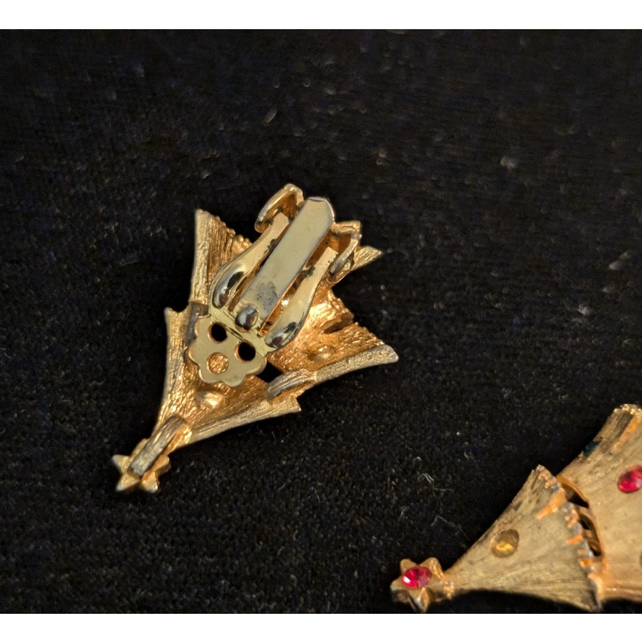 Lot of Three Pair of Vintage Clip On Screw On Christmas Earrings