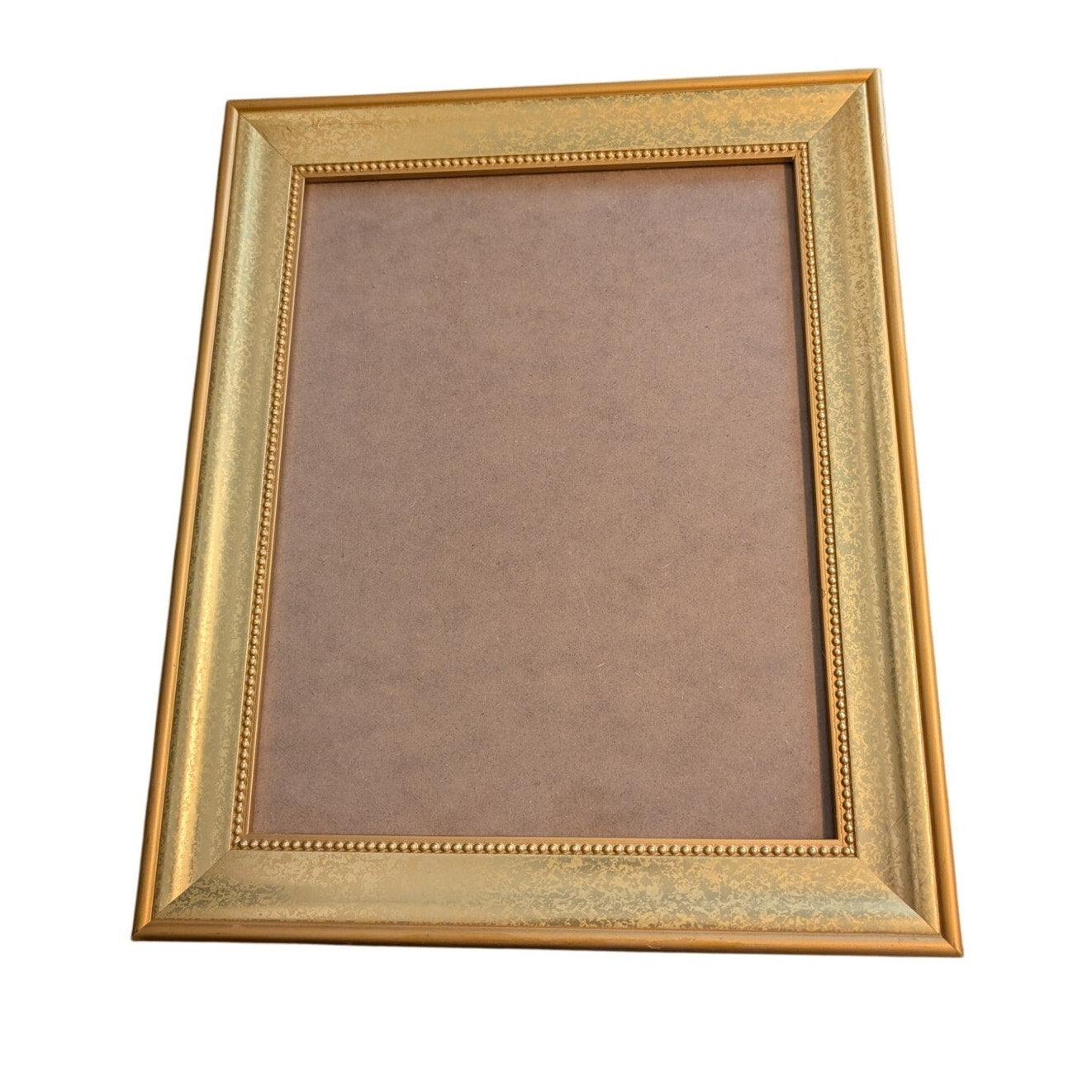 Gold Painted Wood Beaded Picture Frame