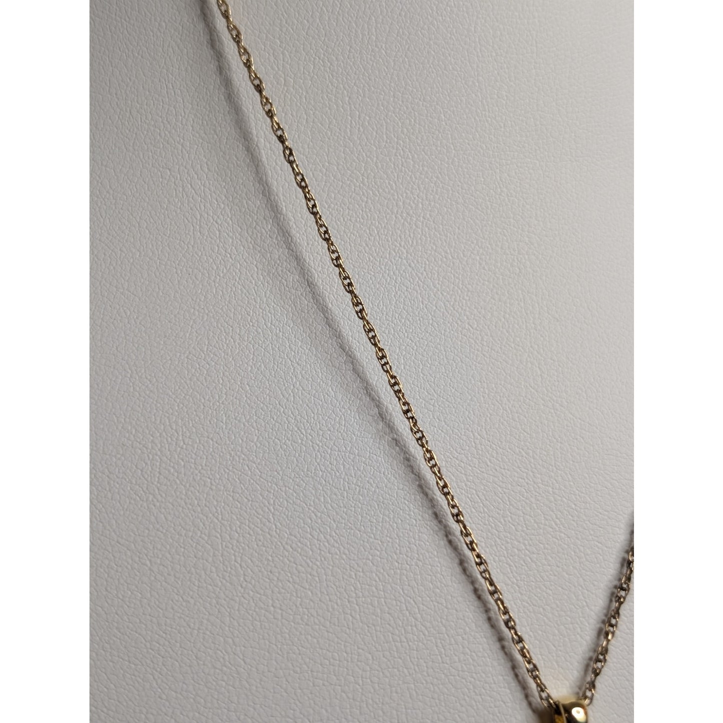 Vintage 925 Sterling Vermeil Tested Garnet Pendant 18" Necklace