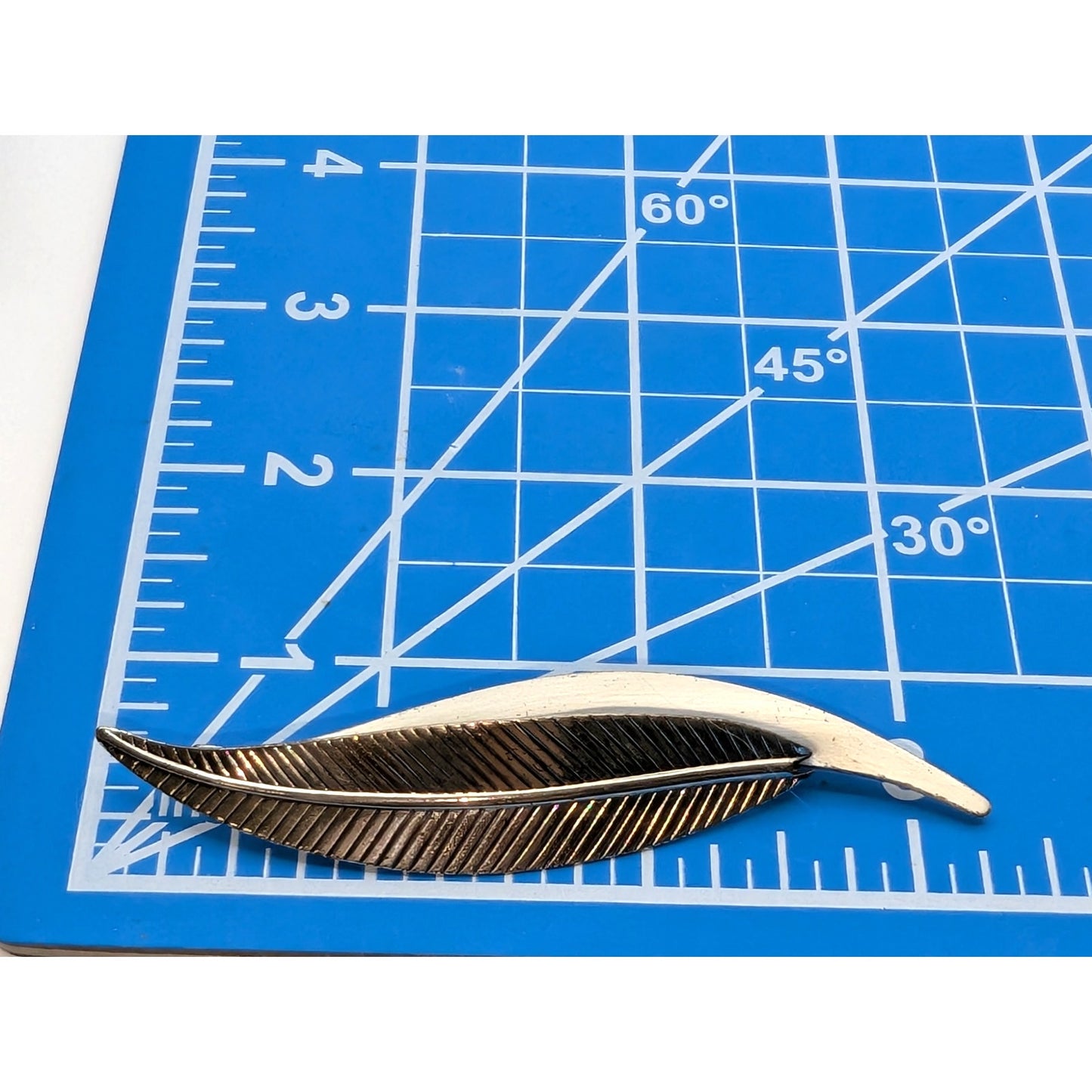 Vintage Signed Beau B Sterling 3D Silver Leaf Brooch