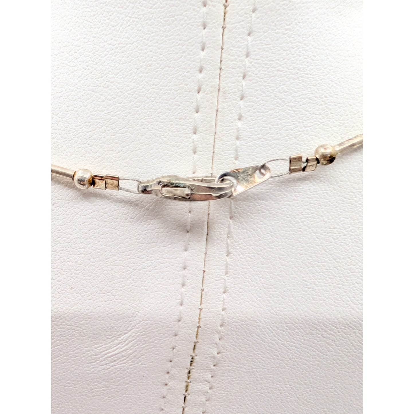 Liquid Silver Beaded Center Pearl 18" Necklace