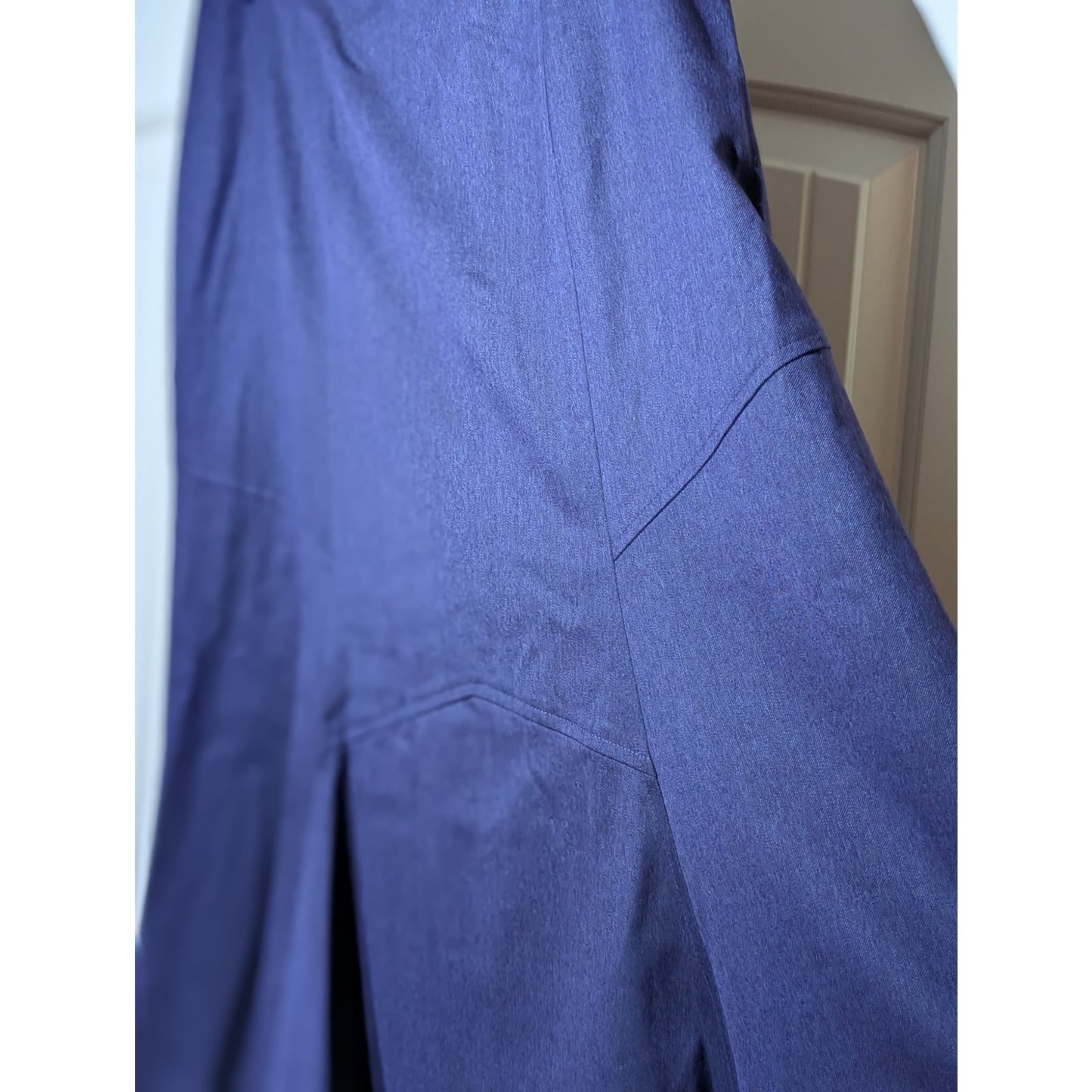 Talbot's Purple Wool Stretch Fully Lined Panel Flare Skirt Women's Plus Size 12W