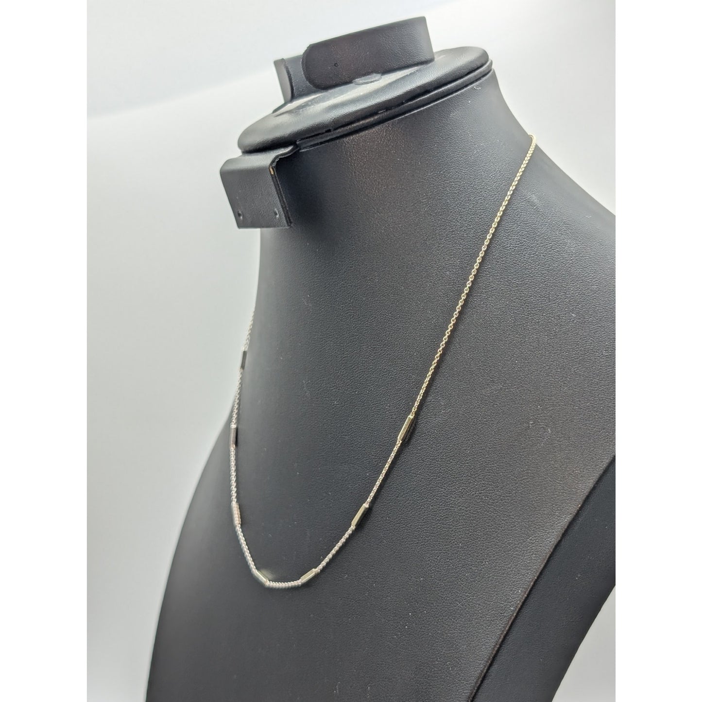 925 Sterling Silver Scattered Seven Bar Chain 18" 19" & 20" Necklace