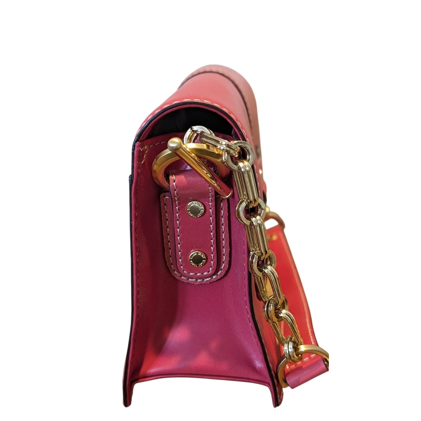 Ellen Tracy Vintage Pink Leather Chain Strap Shoulder Bag