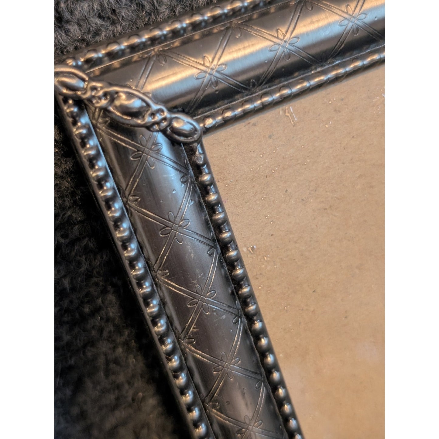 Malden Vintage Oxidized Silver Tone Tabletop Easel Back 8 X 10 Photo Frame