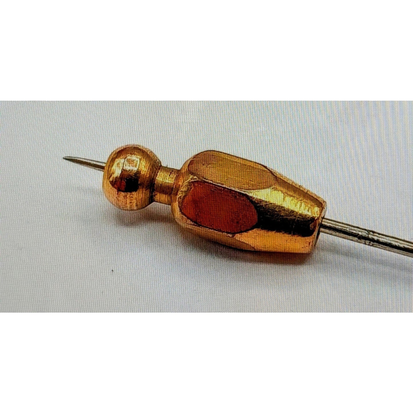 Antique 14K White Gold Straight 2" Long Stick Pin 1.1g