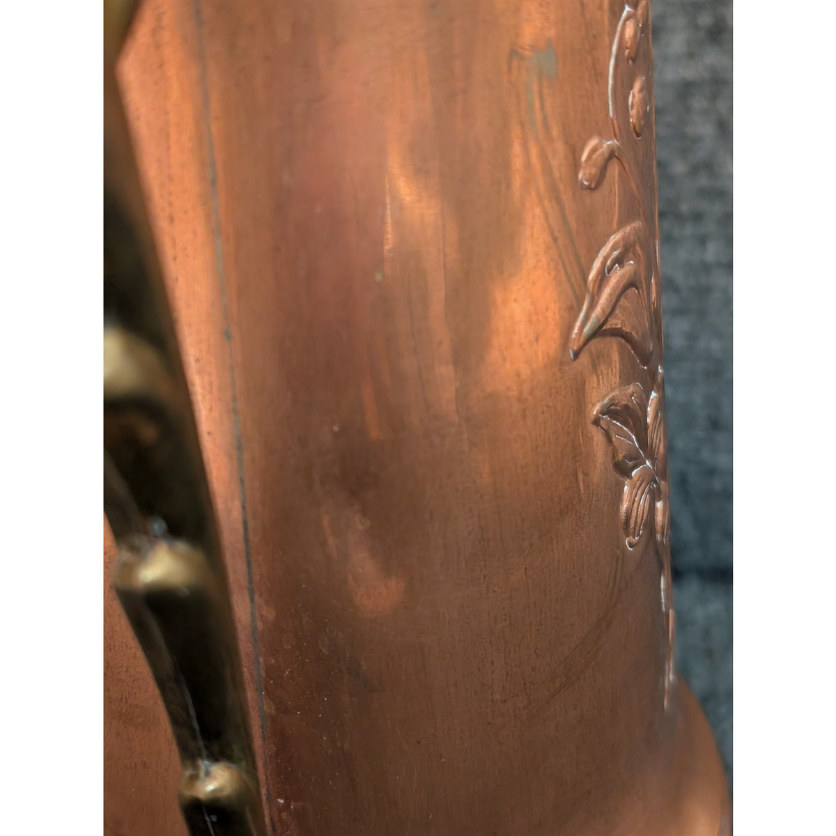 Antique Signed GBN Gebrüder Bing Nürnberg Art Nouveau Copper & Brass Claret Jug