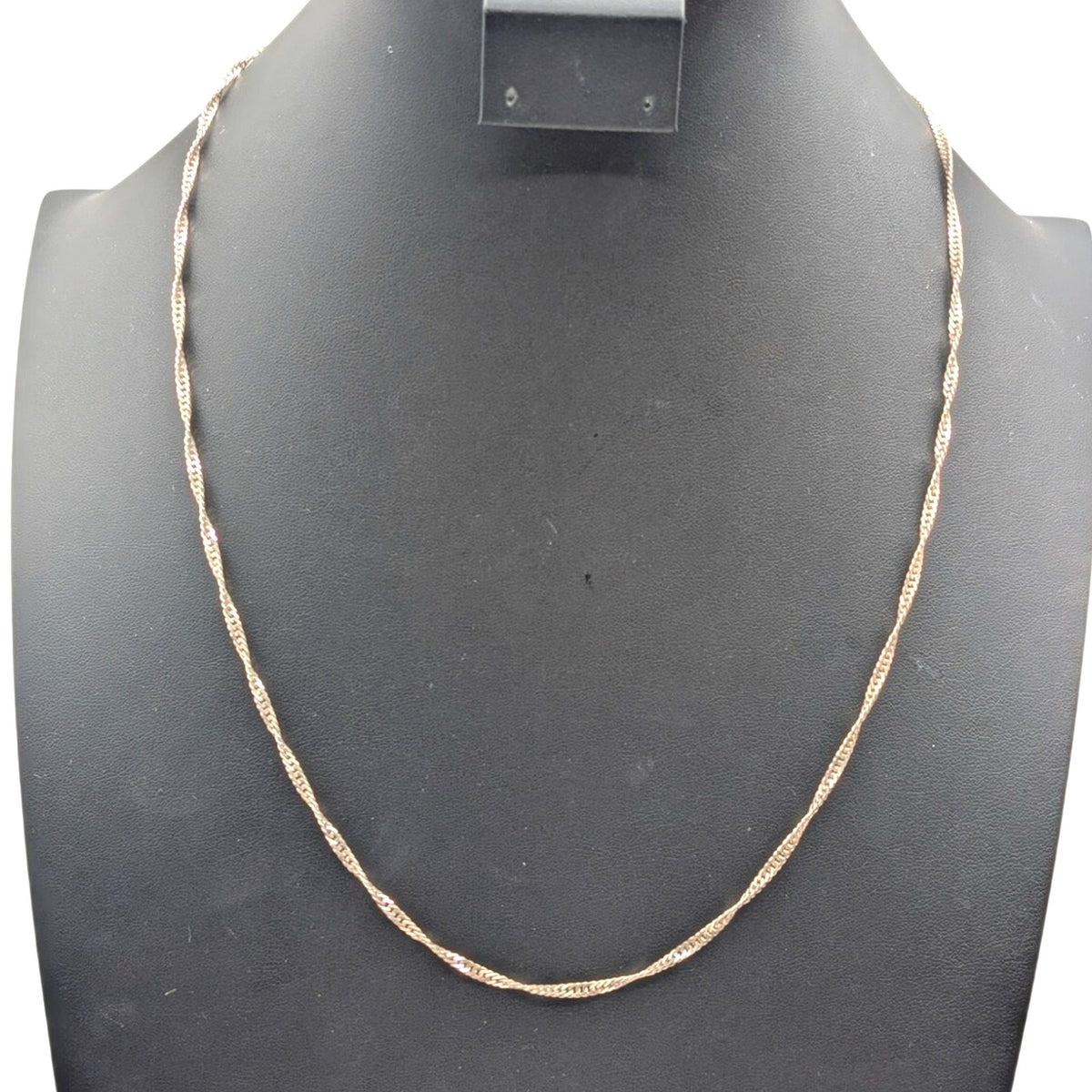 Vintage Made in Italy 925 Sterling Silver Twisted Herringbone 24" Chain Necklace