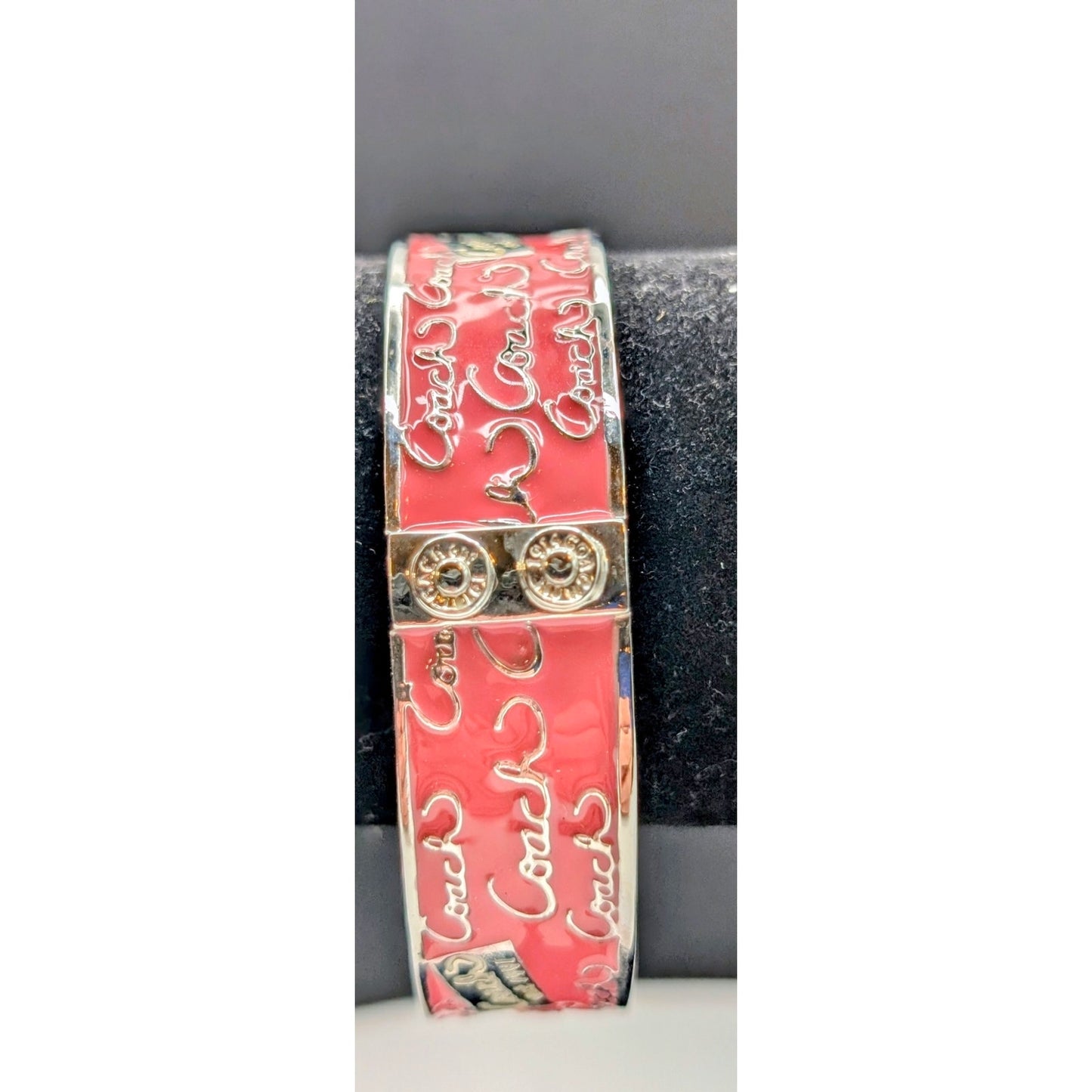 Lot of Three Pink Theme Bracelets Two Stretch & One Bangle Not Hinged