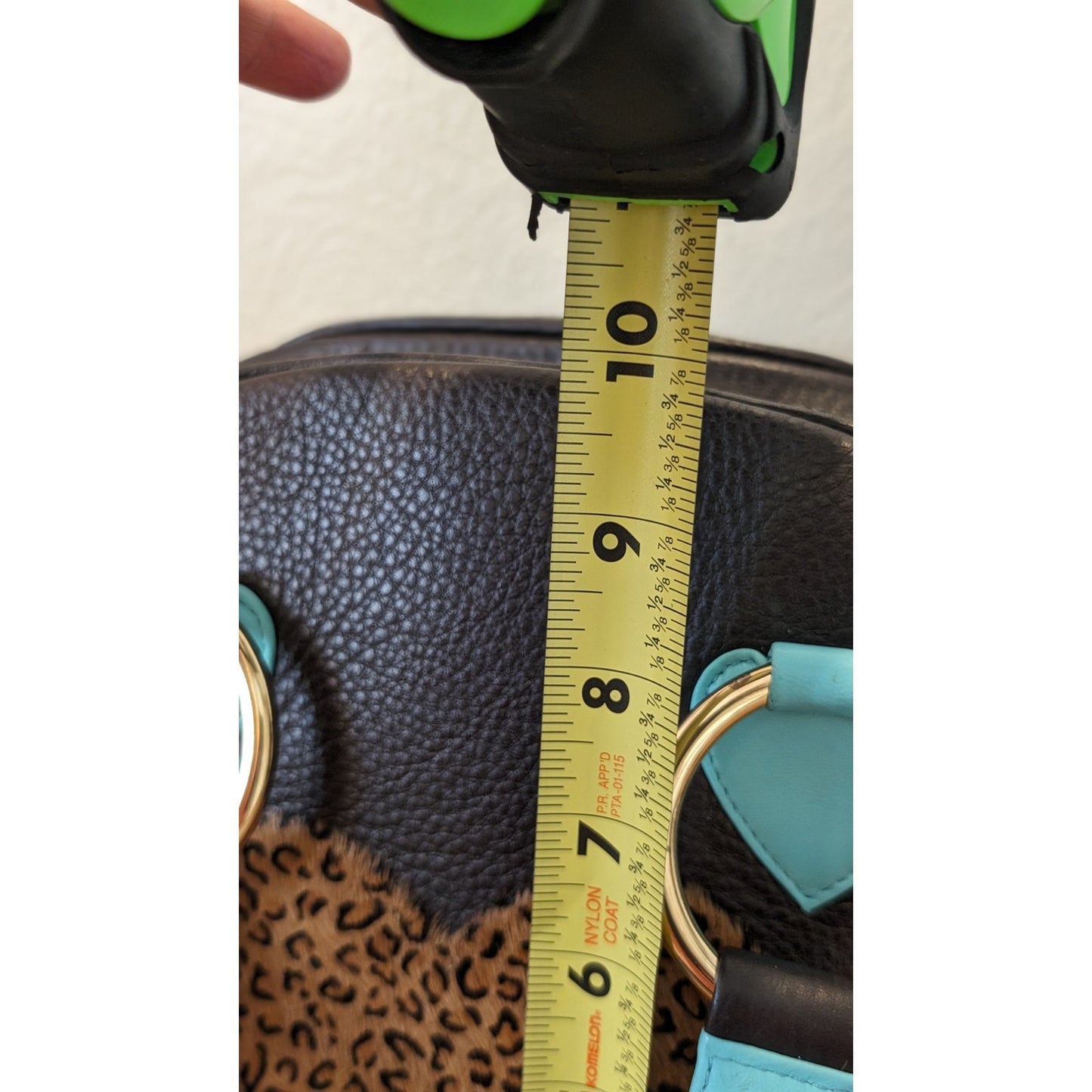Sweet Tooth Brown Pebbled Grain Cheetah Heart Satchel Handbag