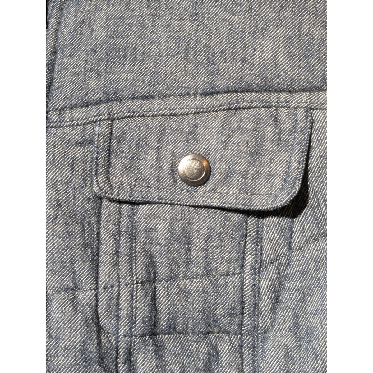 Christopher & Banks Front Zip Puff Denim Look Vest Womens' Size M