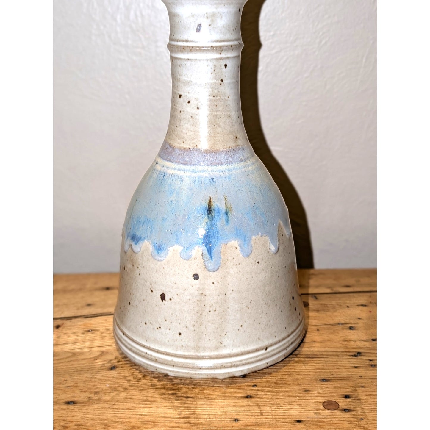 Signed Studio Pottery Drip Glaze Decanter Pottery W/ Cork Top