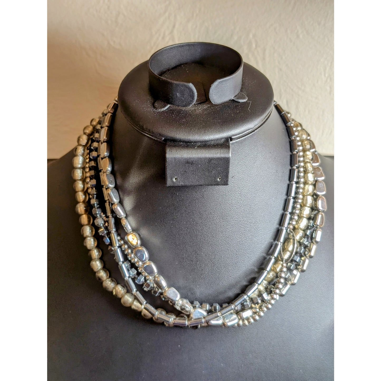 SILPADA Retired Foiled Glass Sterling Silver Necklace & Matching Bracelet Set