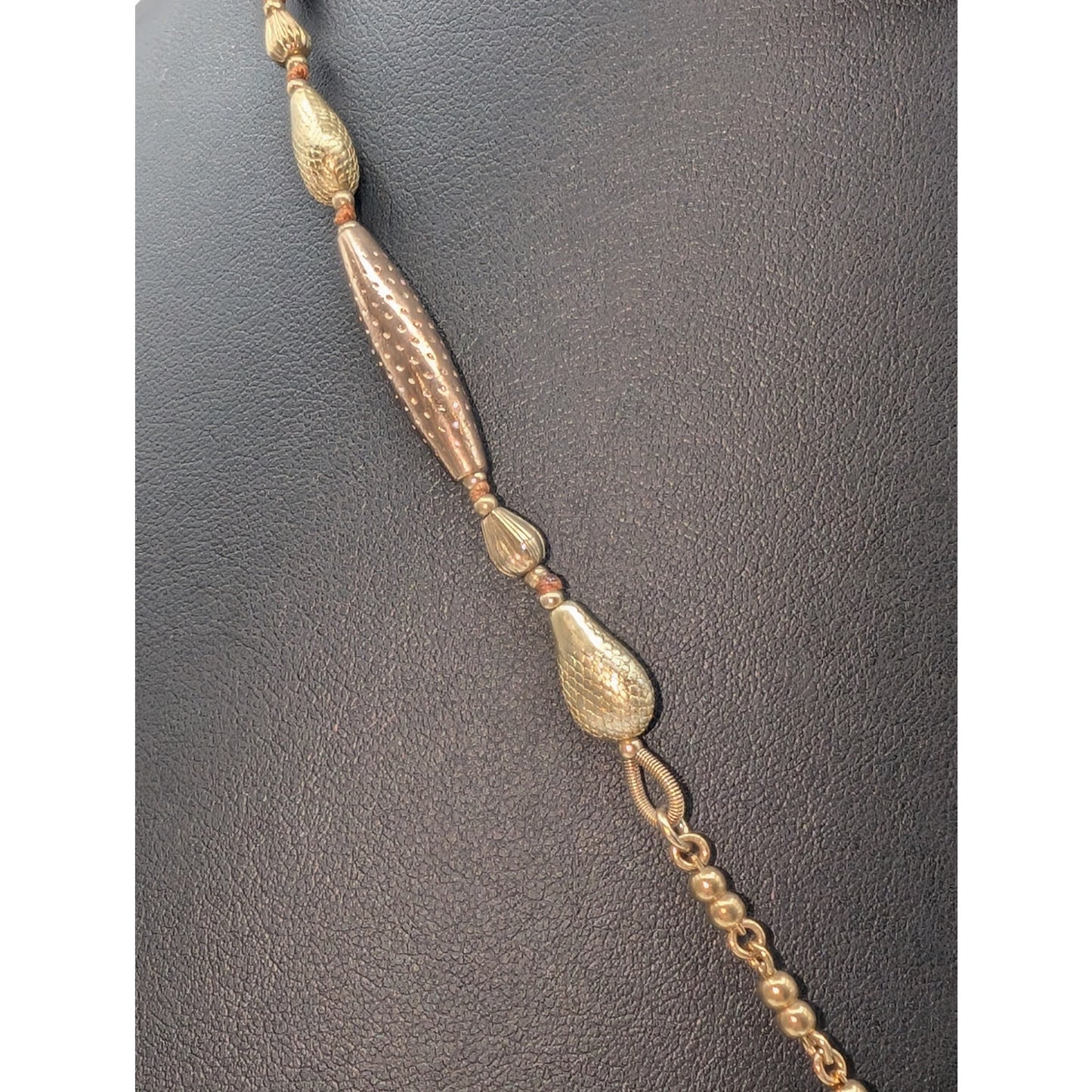 Lauren Conrad Rose & Gold Tone Y Drop Beaded 16"-18_ Necklace