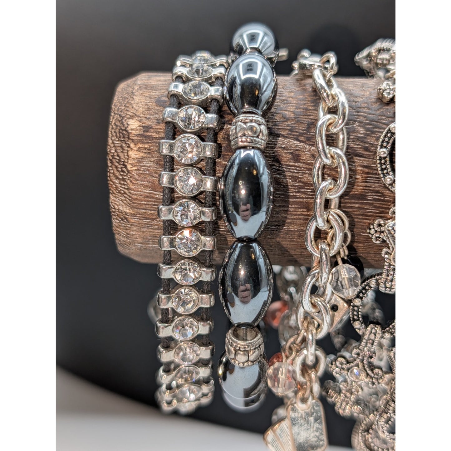 Lot of Six Silver Tone Bracelets