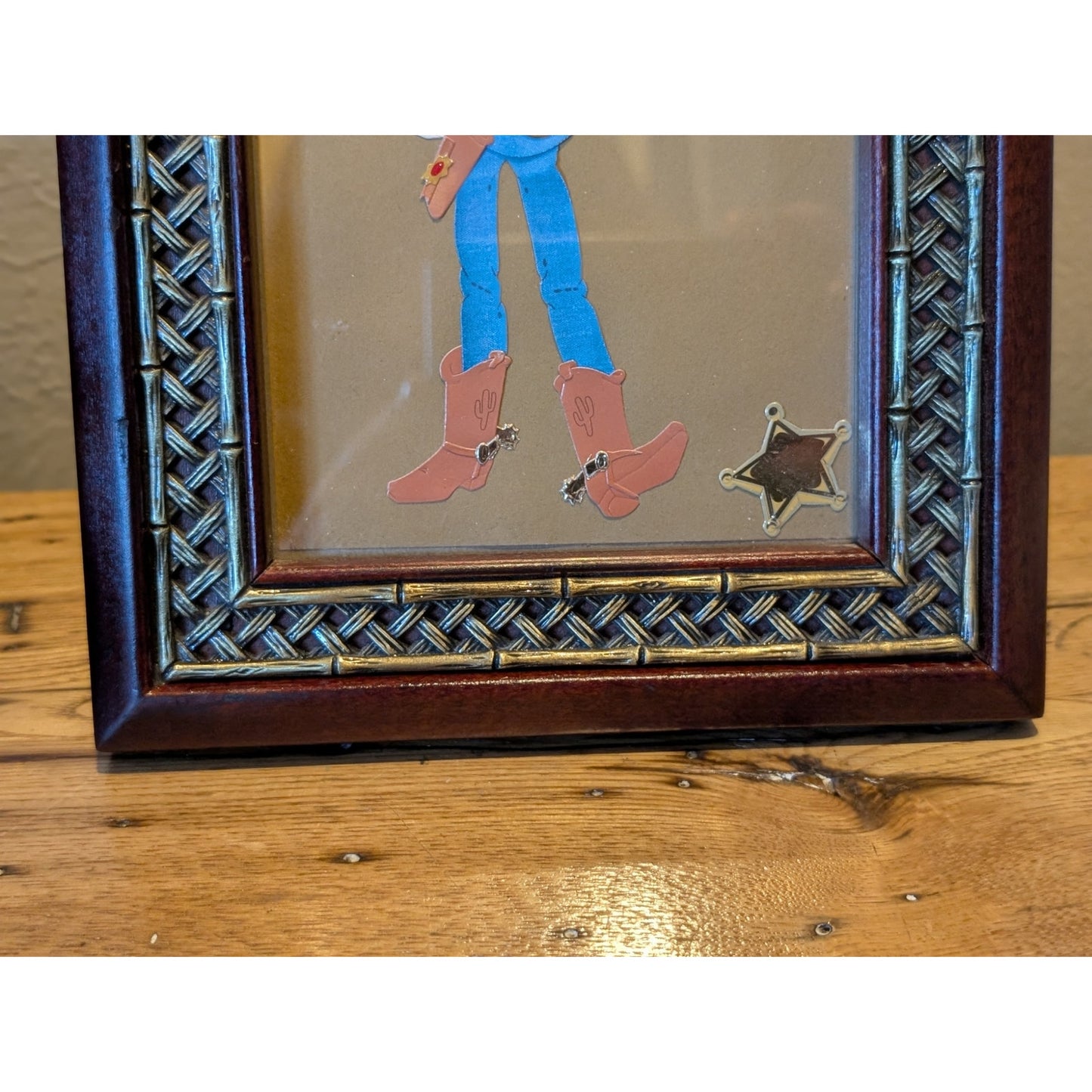 Wood Ornate Framed Toy Story Woody Sticker Art