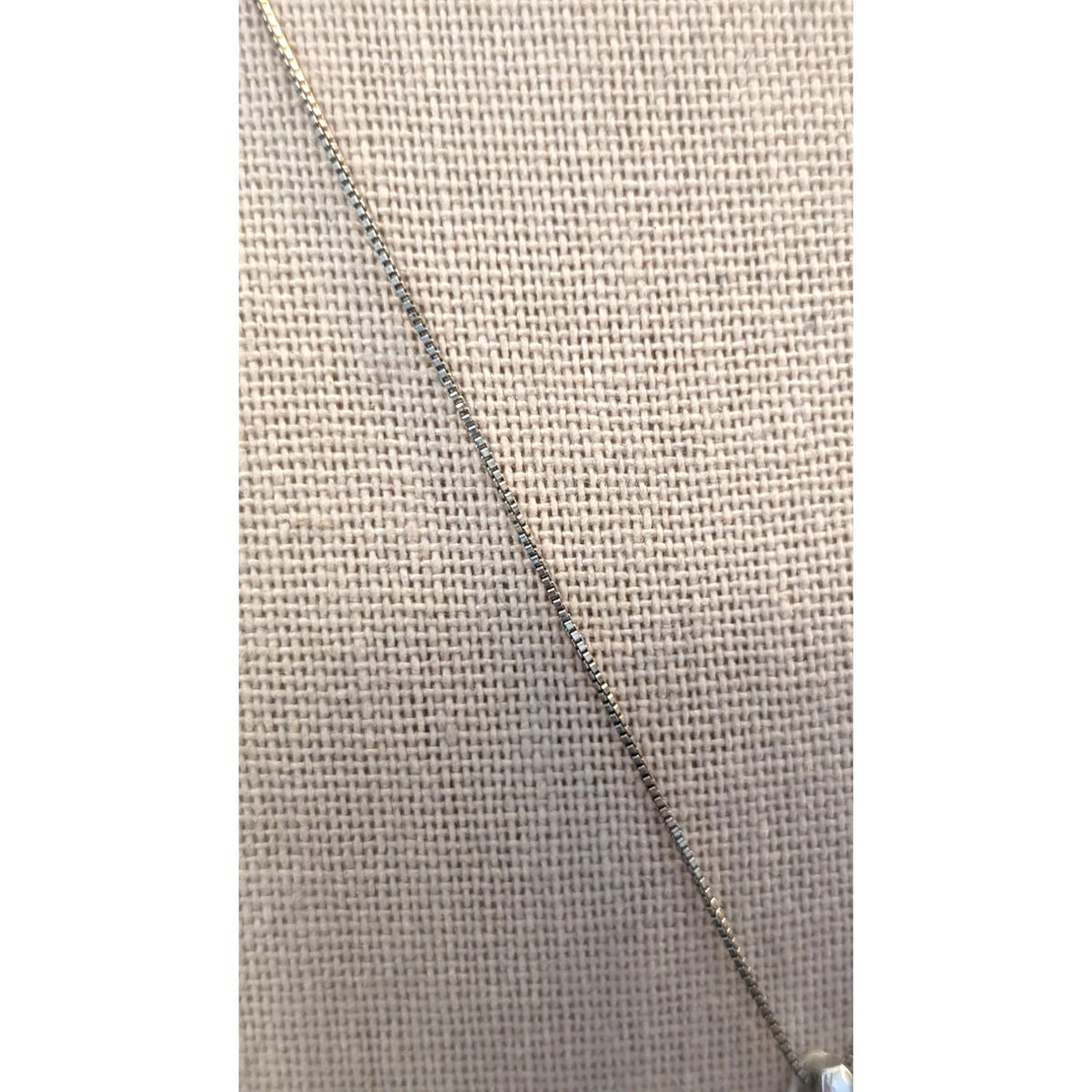 NWT Abstract 925 CZ Pendant on 925 Sterling 18" Box Chain Necklace