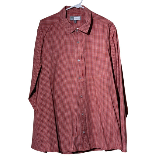Toad & Co. Insect Shield Repellant Apparel Red Plaid Button Down Shirt Sz XL