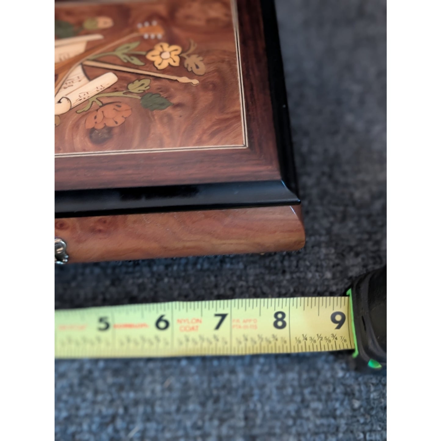 Vtg Reuge Swiss Movement Inlaid Musical Jewelry Box Made in Sorrento Italy