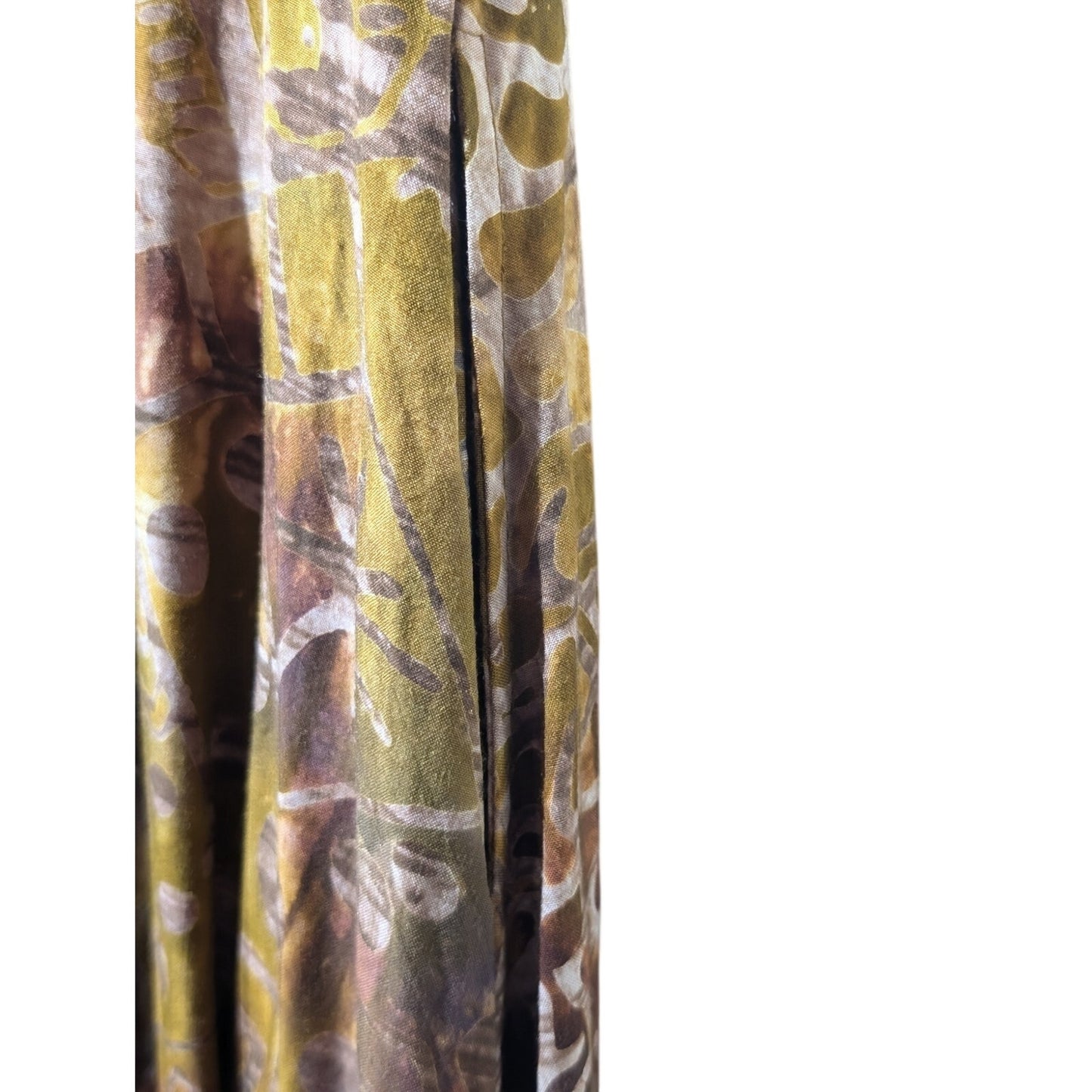 Hand Made In Indonesia 100% Rayon Sleeveless Tie Back Fall Color Dress Size S