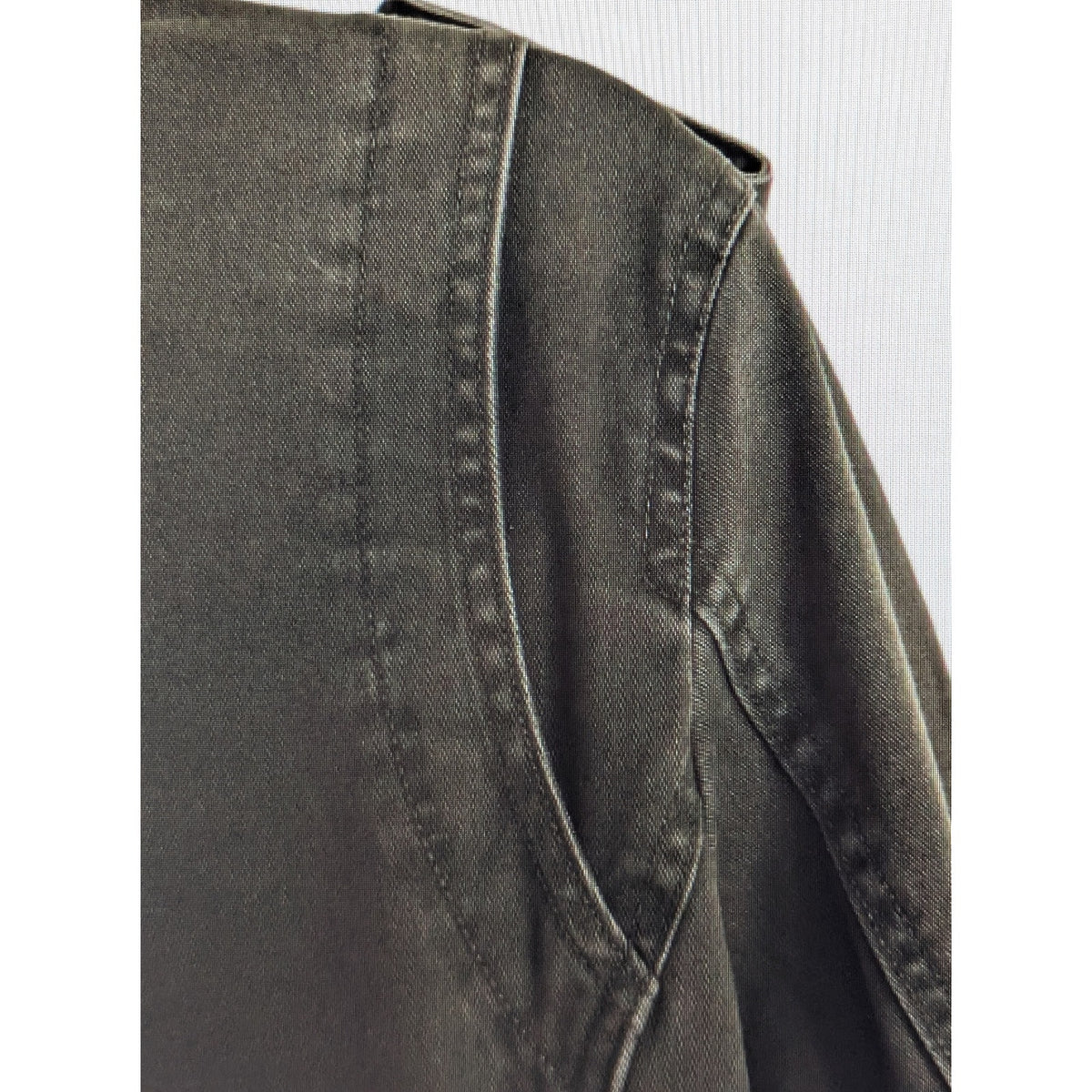 WhoWhatWear Olive Green Military Snap Front Draw String Bottom Jacket Sz M