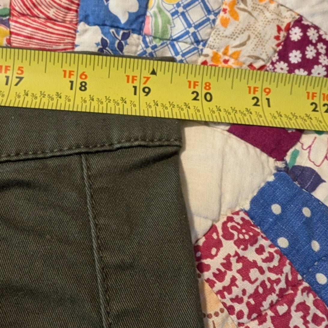 Men's Tahari Olive Green Essex Twill Chino Slim Fit Cotton Stretch Pant 38 x 32