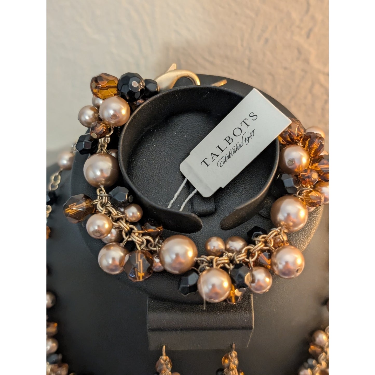 Talbot's 3-Piece Multi-Color Faux Pearl Bauble Necklace Bracelet & Earring Set