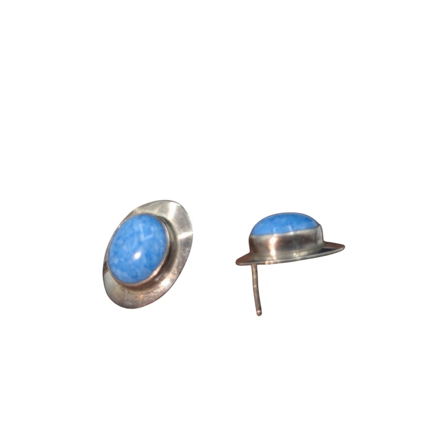 Vintage Sterling Blue Stone Post Earrings