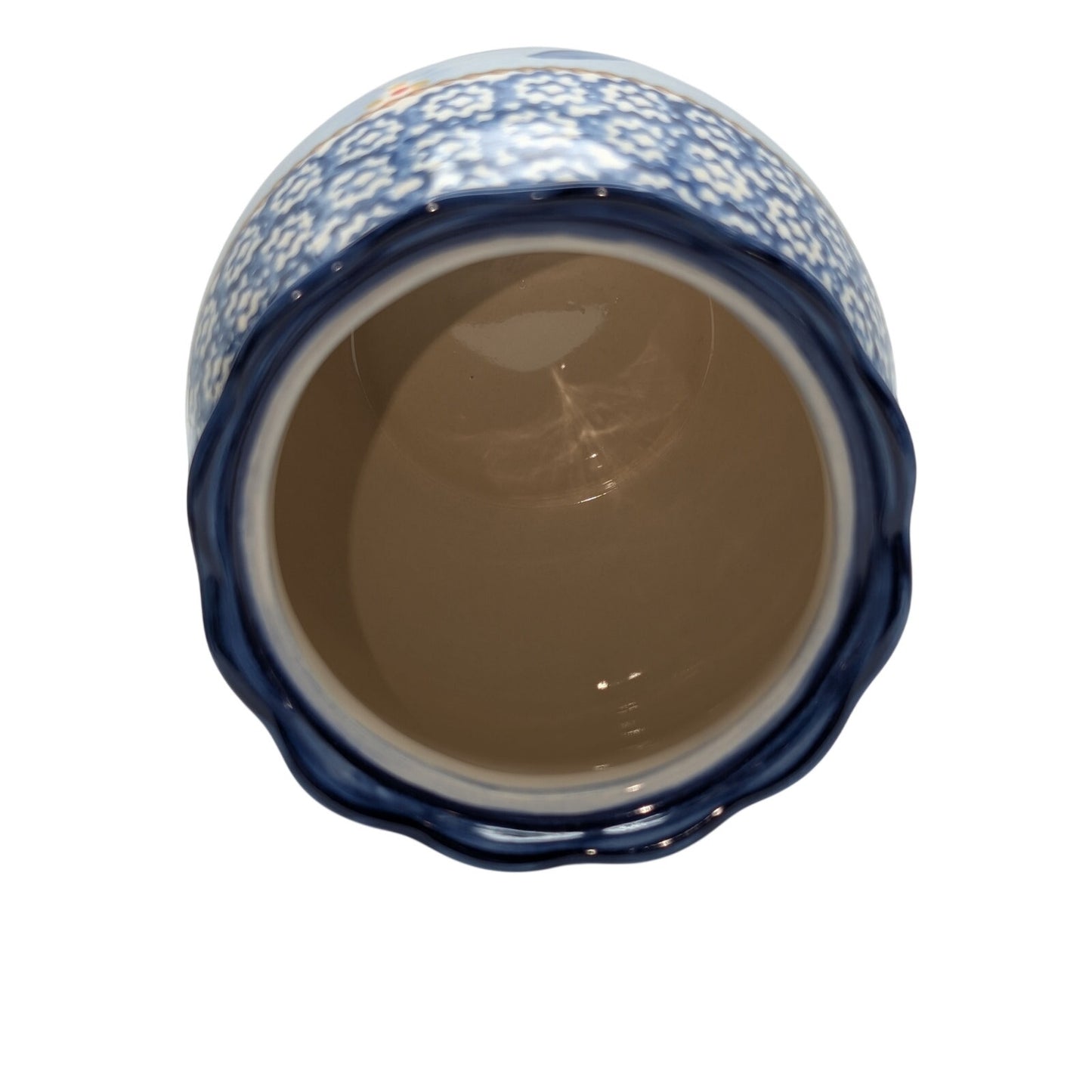 Old World Blue by Temp-Tations Ceramic Medium Canister & Lid