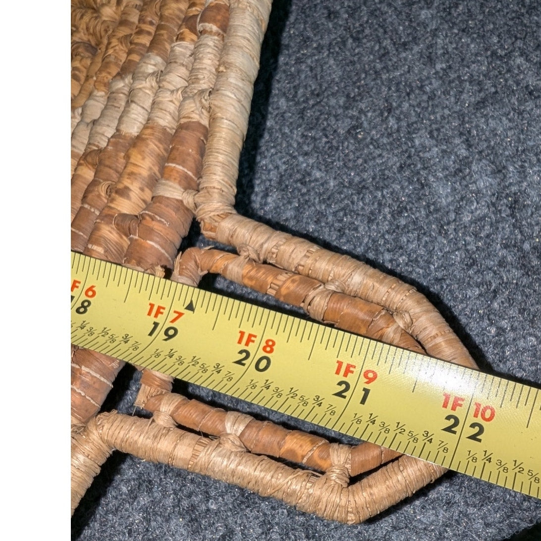 Vintage Large Hand Woven Basket For Display or Hanging