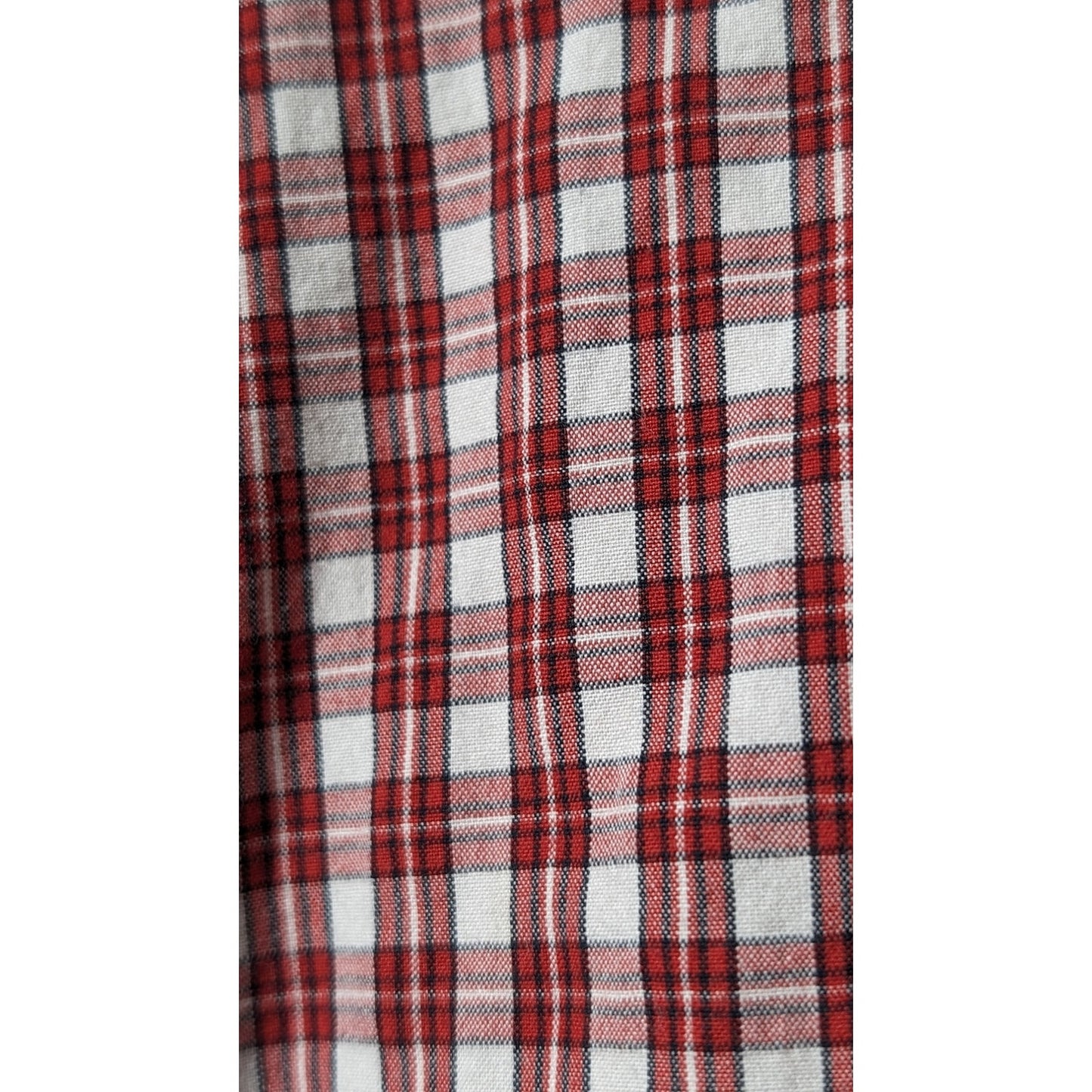 Polo Jeans Co. Ralph Lauren Red White Blue Plaid Pocket Camp Shirt Mens XXL