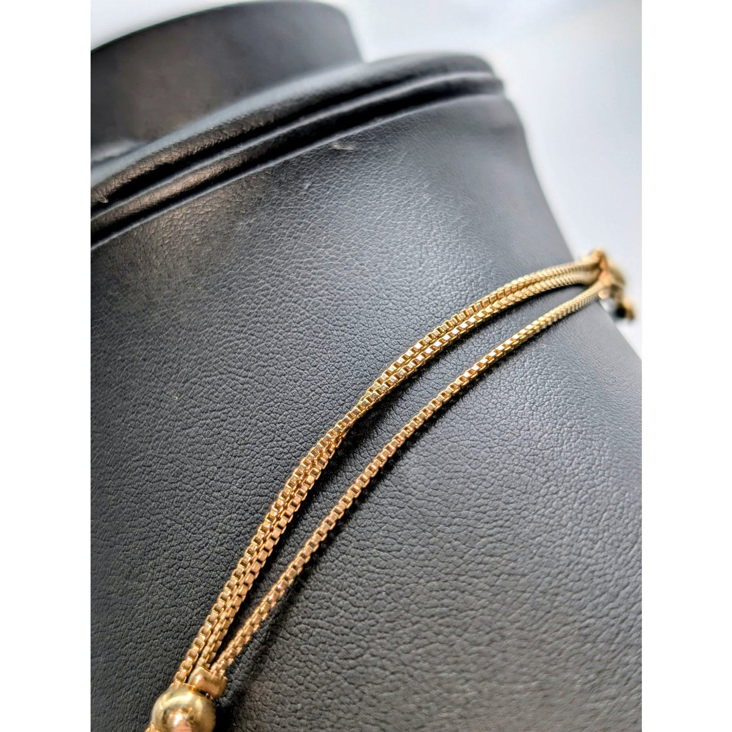 Vtg Etienne Aigner Three Strand Brushed Gold Tone Ball Necklace Earring Set
