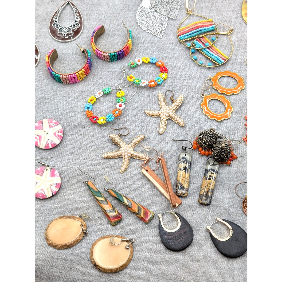 Lot of 29 Pair of Boho Vibe Earrings for Pierced Ears