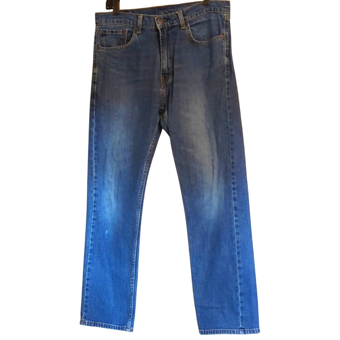Levi's 505 Regular Straight Fit Medium Stonewash No Stretch Jean Sz 33x30