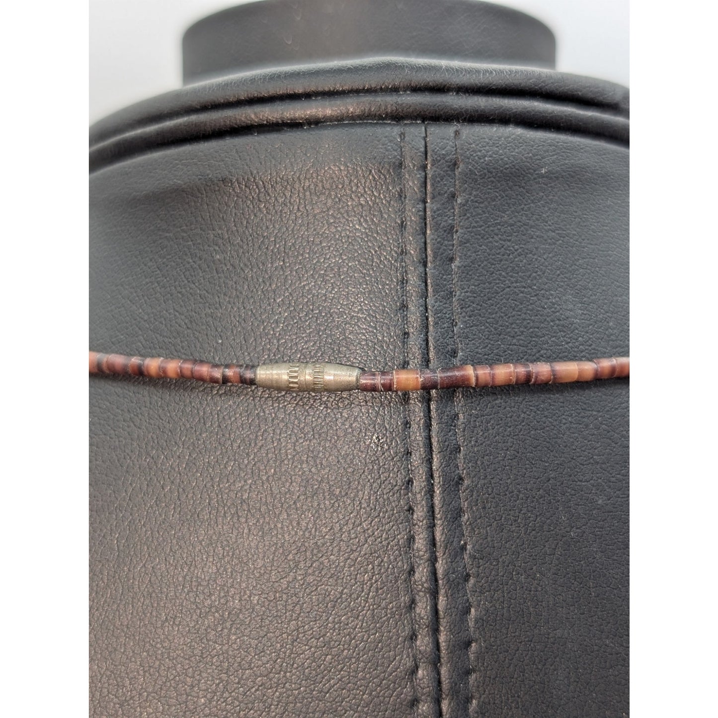 VTG Southwestern Style Heishi Fetish Stone/Shell Bird Barrel Clasp 27" Necklace