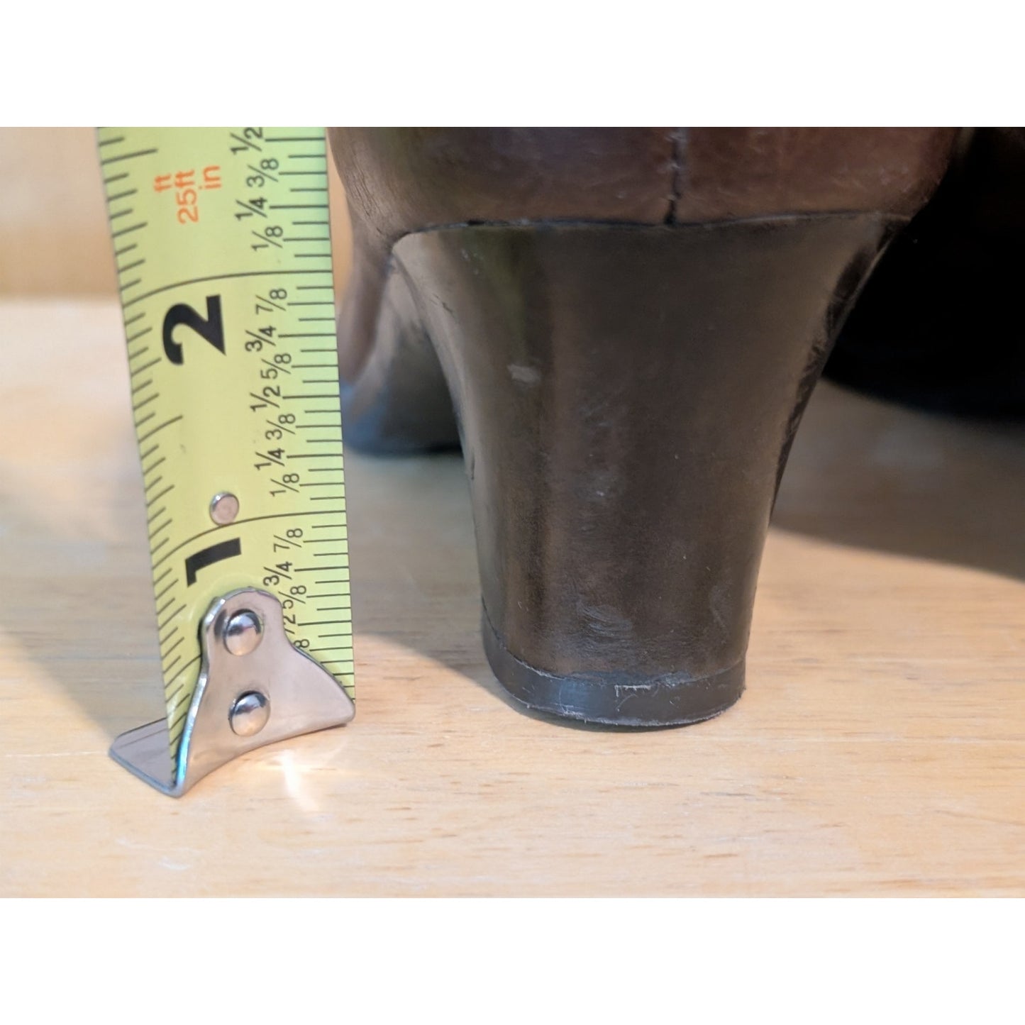 Aerosoles Heel Rest Brown Zip Front Faux Leather Ankle Boot Shoe Women's Size 8