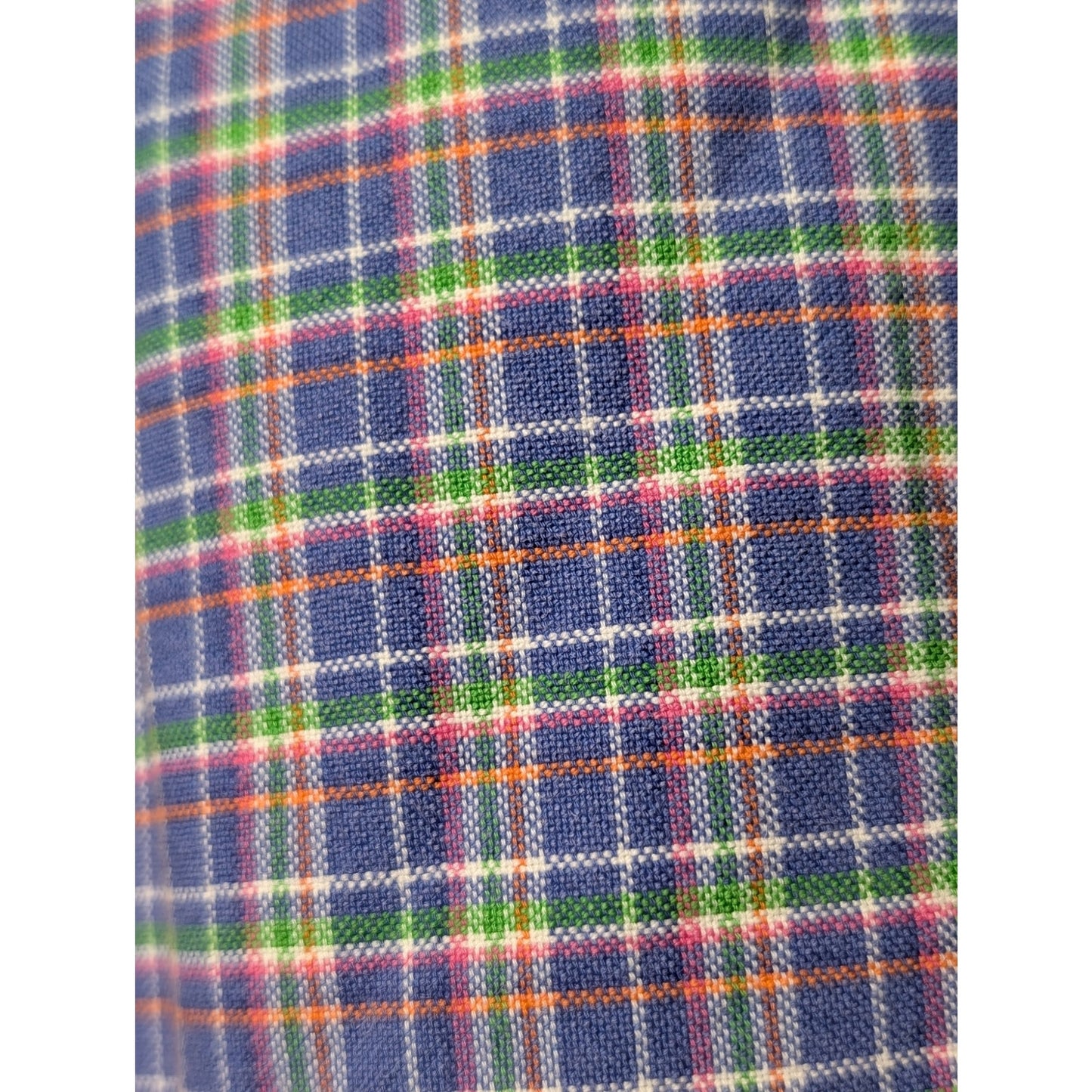 Ralph Lauren Oversized Periwinkle Plaid Button Down Shirt Mens Size L