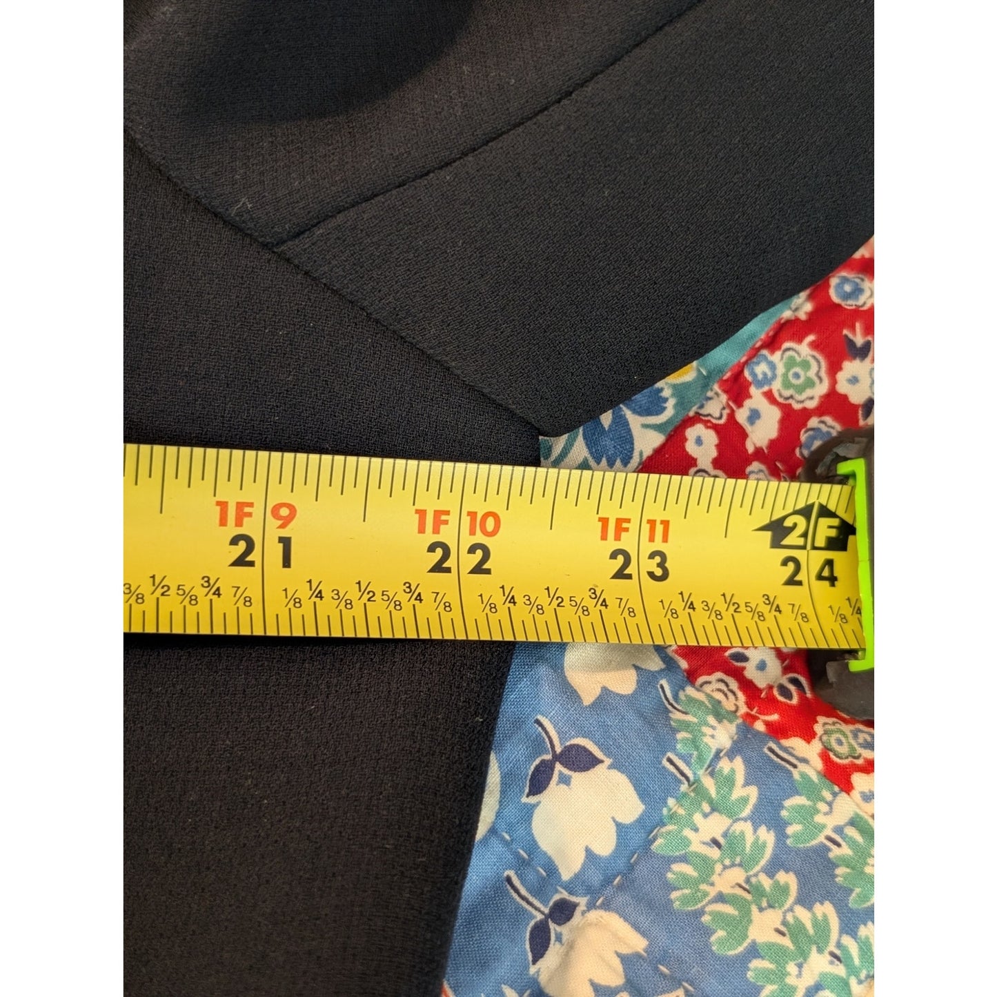 Tahari Arthur S. Levine Petite Navy Silver Zip Pocket Button Lined Blazer Sz 16P