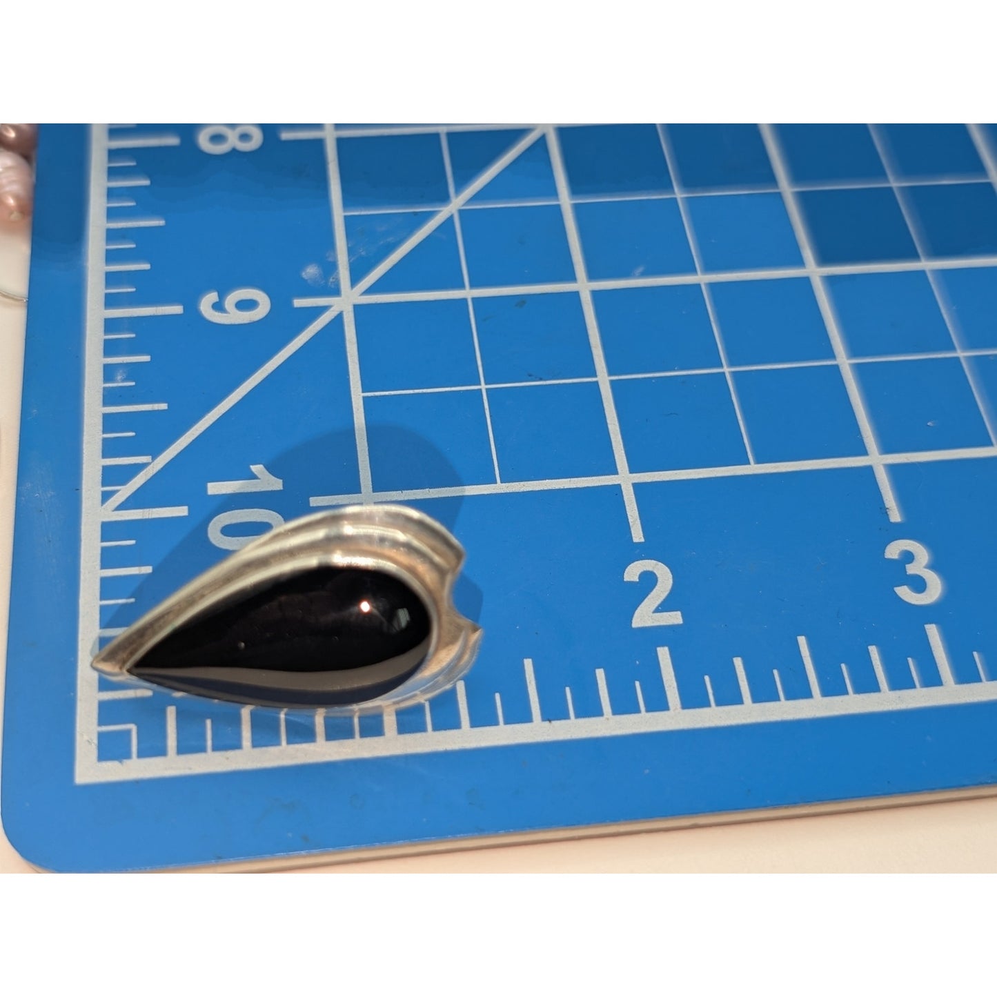 925 Sterling Silver Black Onyx Teardrop Post Earrings